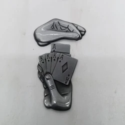 Personality 3D Poker Metal Badge DIY Lighter Accessories For ZP Zorro Lighter To Decorate Smoking Gadgets Men Gift