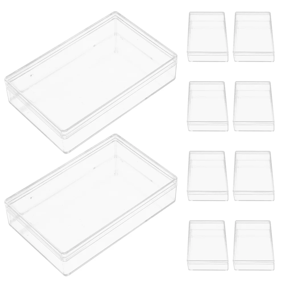 

12 Pcs Transparent Box Rectangle Clear Boxes Christmas Party Favor Chocolate Container Mini Organizer Storage