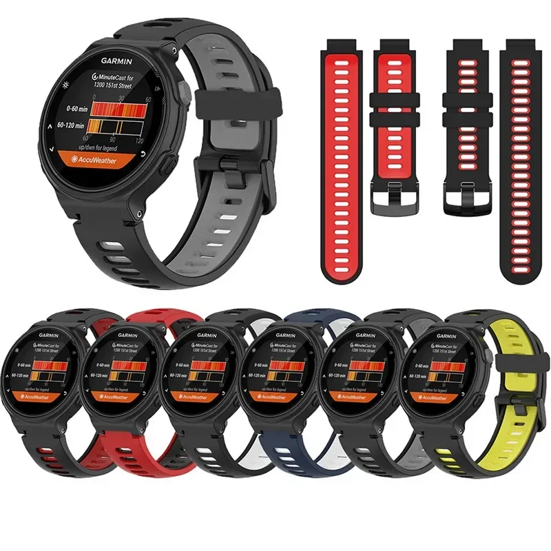 Watch Strap For Garmin Forerunner 735XT 735 220 230 235 620 630 Soft Silicone Bracelet for Approach S20 S5 S6 Smart Watch Band