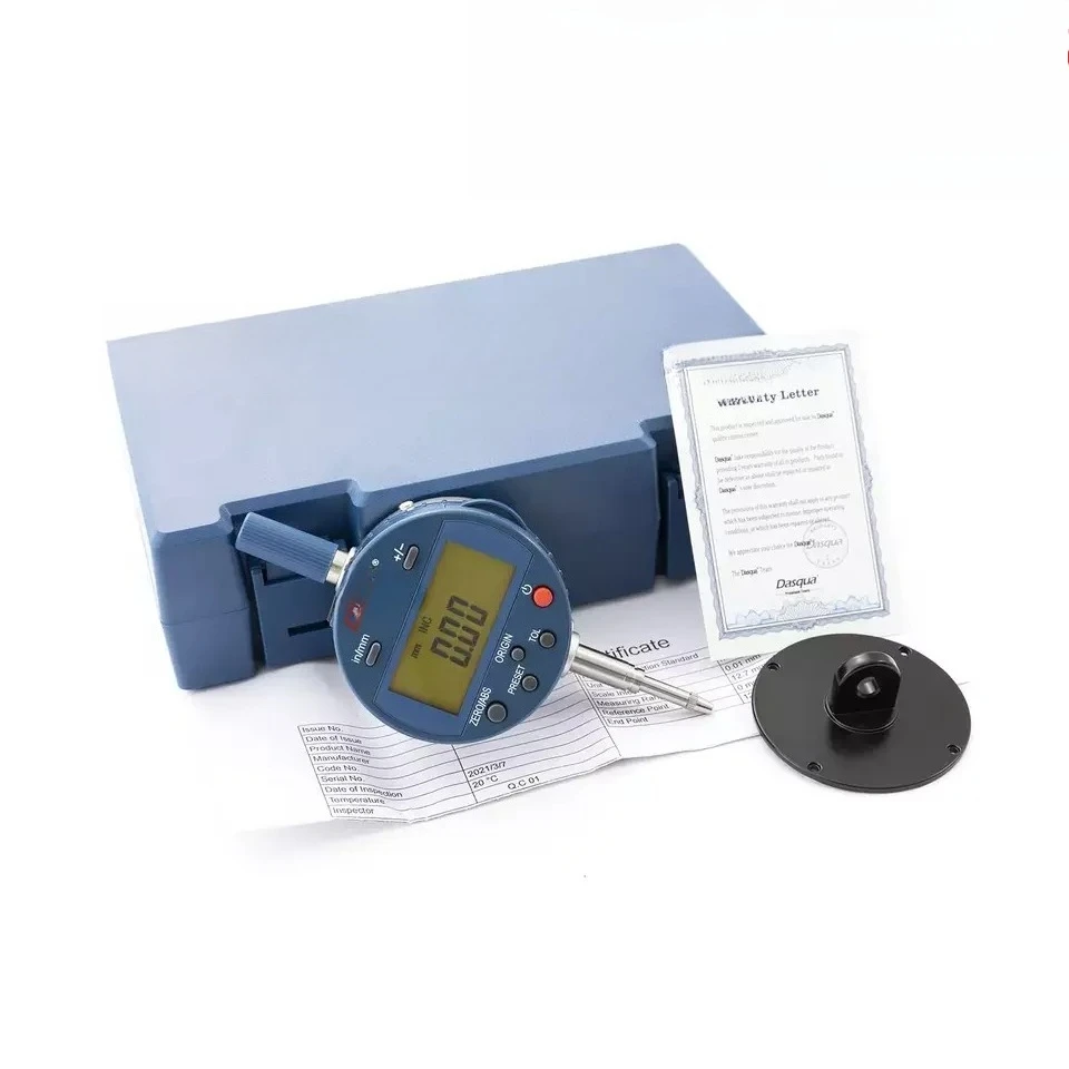 

DASQUA 0-12.7mm Digital Probe Dial Indicator Test Gauge High Resolution With Absolute Function