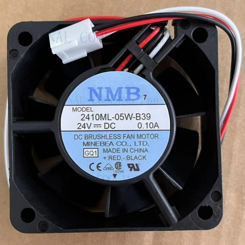 H  1pcs  for  NMB 2410ML-05W-B39 24V 0.10A 1.92W 6CM 3-pin double ball drive fan 6025