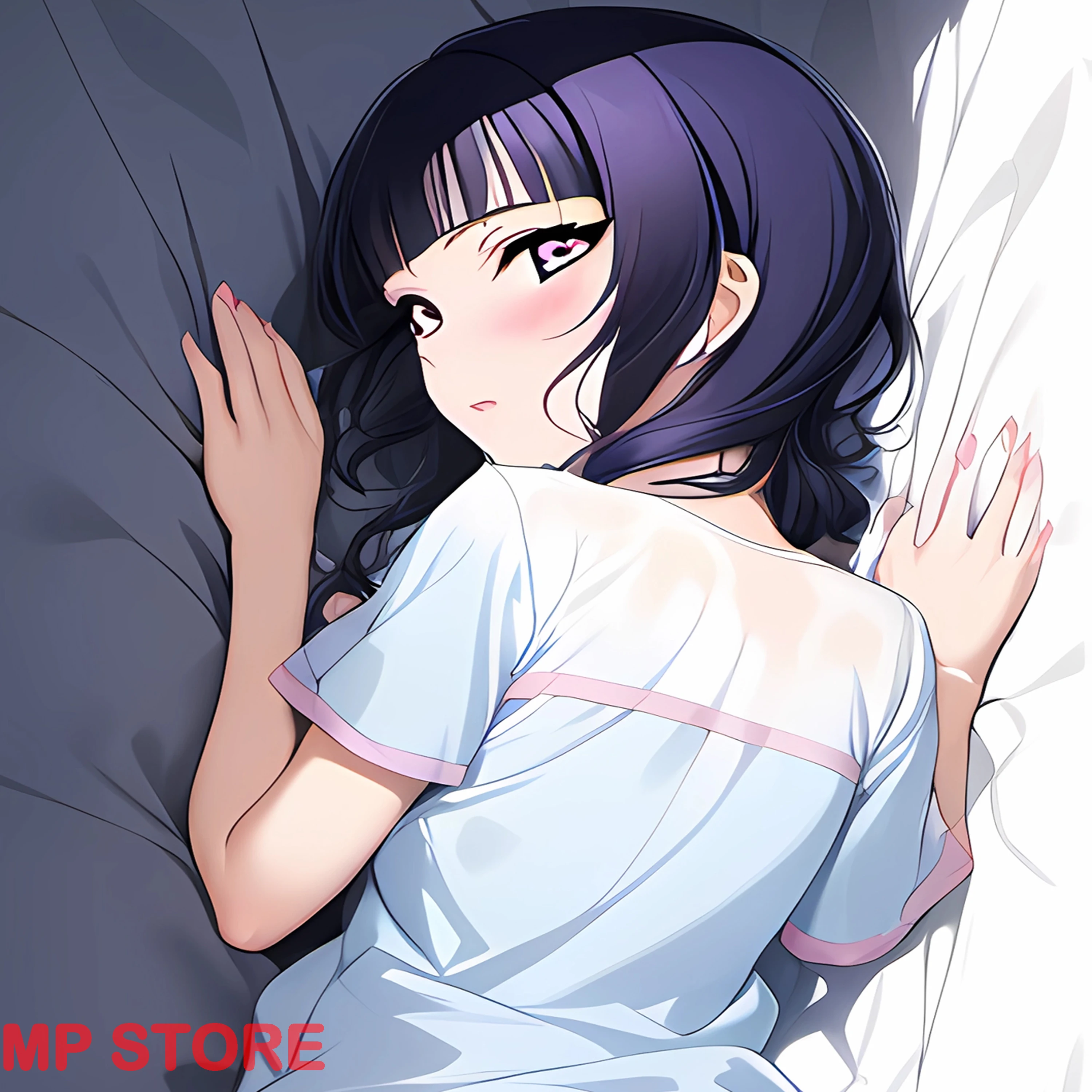 Dakimakura Emma Verde غطاء وسادة معانقة بالحجم الطبيعي على الوجهين للبالغين