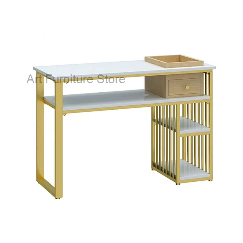 Modern Minimalist Marble Manicure Table and Chair Set Salon Furniture Nordic Nail Table Professional Manicure desk with Drawer Z