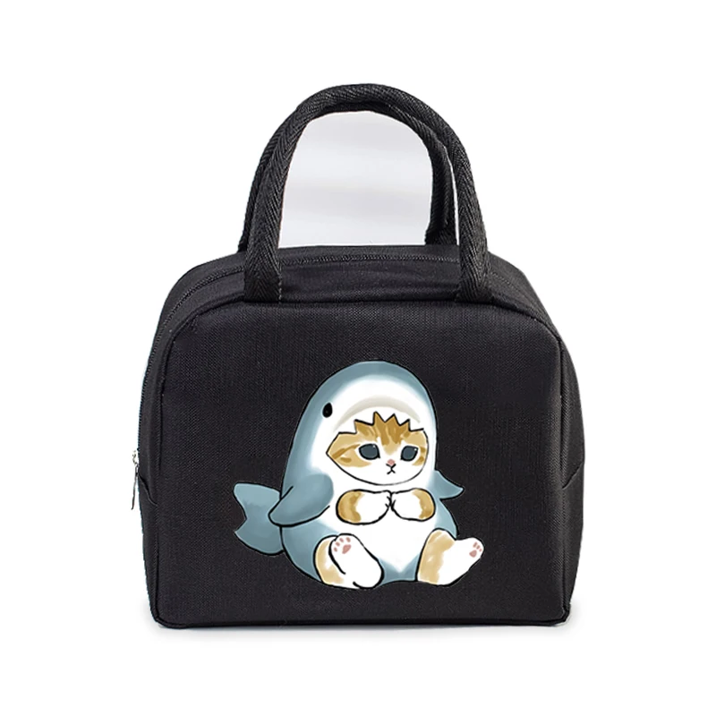 Insulated Lunch Bag Cartoon Anime Cat Insulation Bento Pack Women Multi-function Meal Pack School Student Bento Lunch Handbag