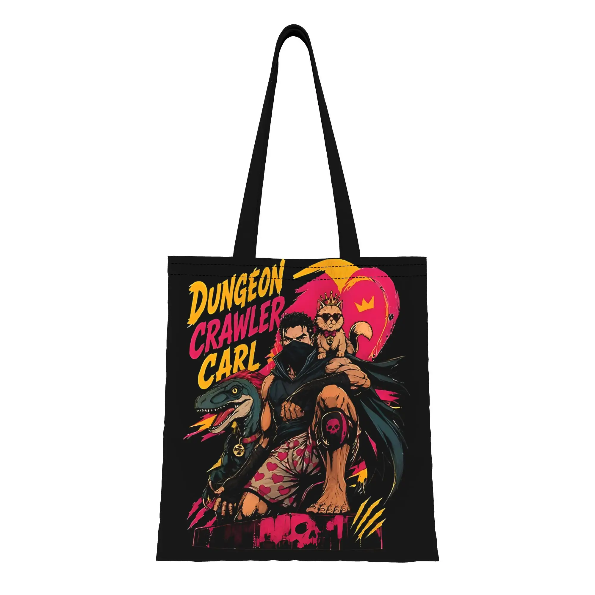 Reusable Trendy Dungeon Crawler Carl Shopping Bag Women Tote Bag Portable  Shopper Bags