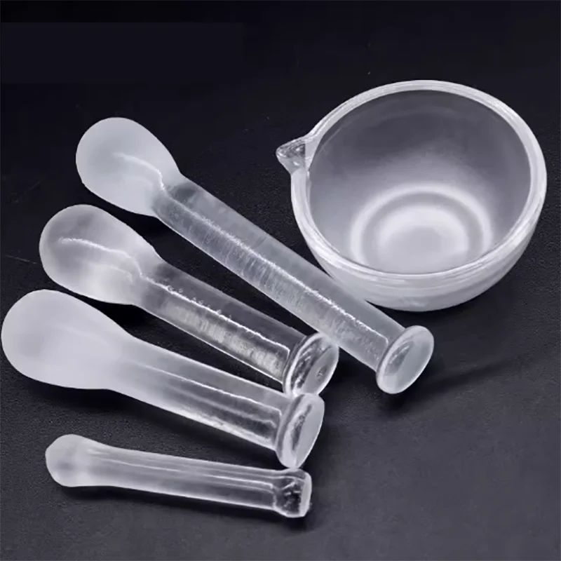 Thickened glass mortar tablet grinder household garlic grinding laboratory mortar rod