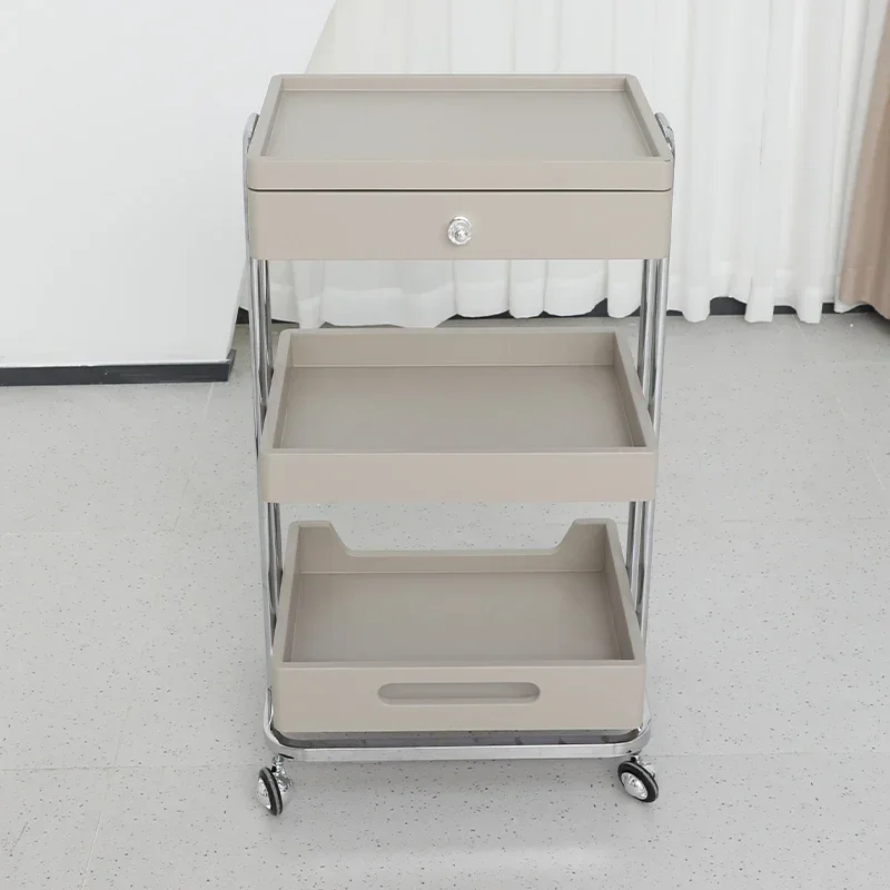 Beauty Salon Trolley Cosmetic Hairdressing Auxiliary Cart Aesthetics Serving Carrello Estetista Multi-purpose Wheels Furniture