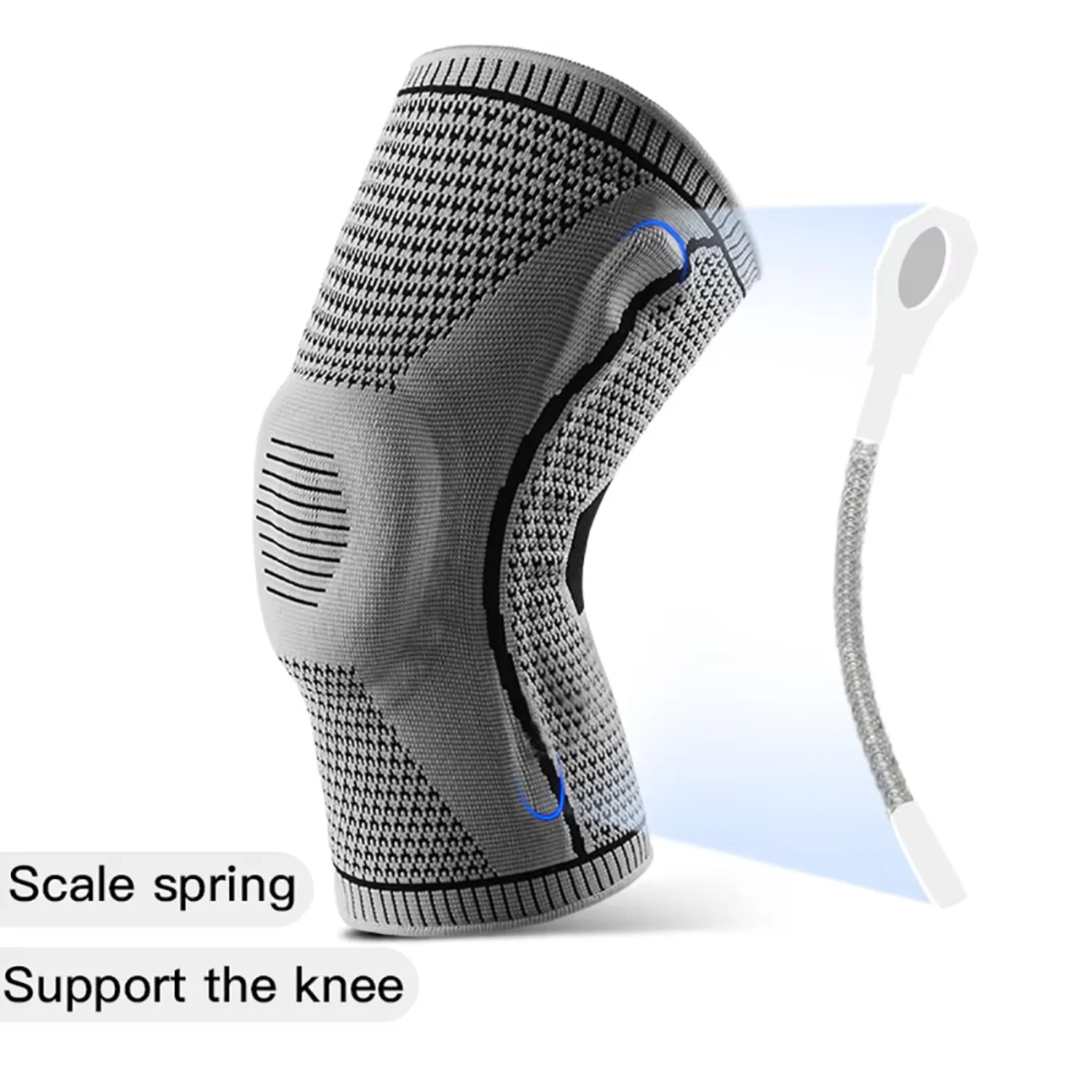 1 เข่า Pads สายคล้อง Patella Medial สนับสนุน Meniscus ซิลิโคนการบีบอัดป้องกันกีฬาเข่า Braces บาสเกตบอลวิ่ง Prot