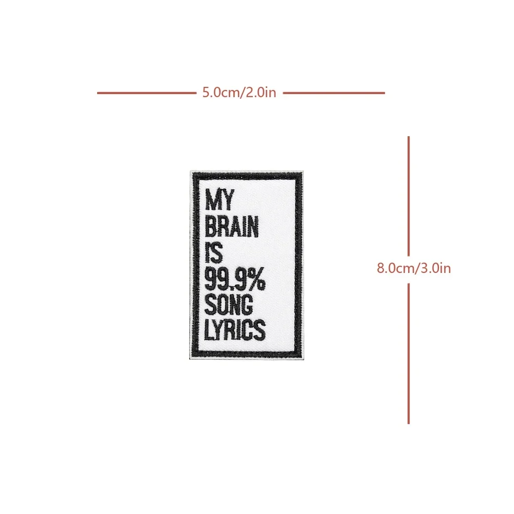99% SONG LYRICS Parche táctico MOLLE morale bordado velcro - imagen 3