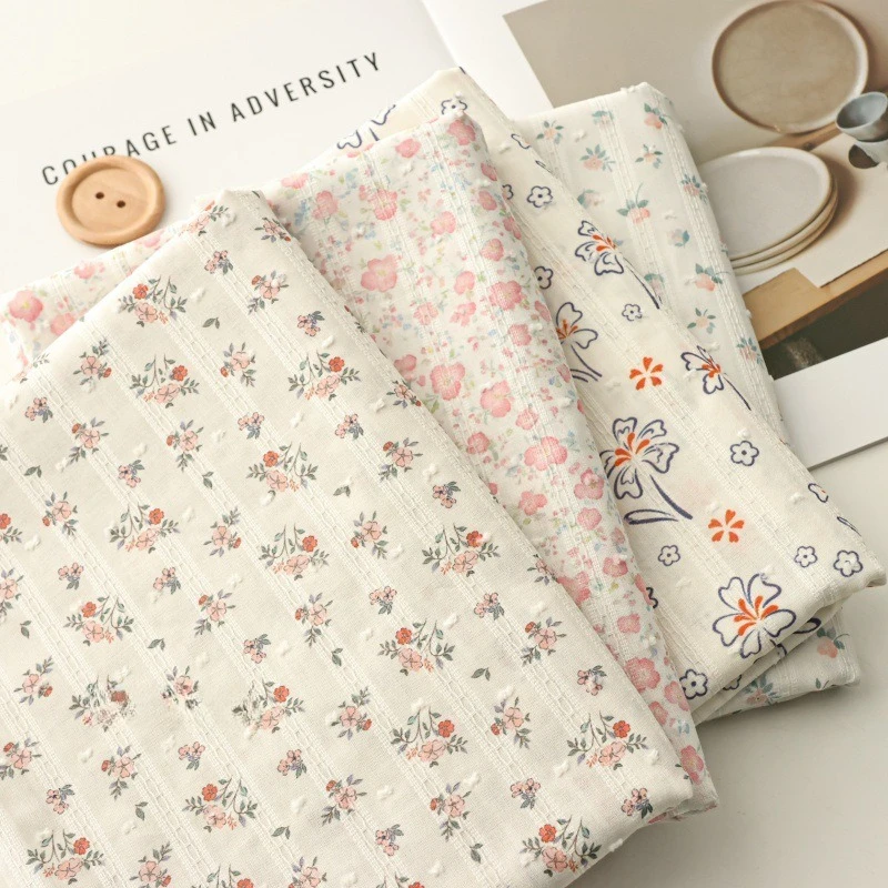 

Жаккардовая хлопковая ткань в полоску с вырезами, 145x50 см, для штор, рубашек, платьев, ткань класса А для шитья