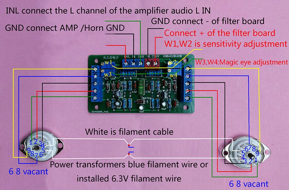 Двухсторонняя трубка 6E2 Magic Eye, музыкальный спектр, вакуумная трубка, наборы индикаторов уровня