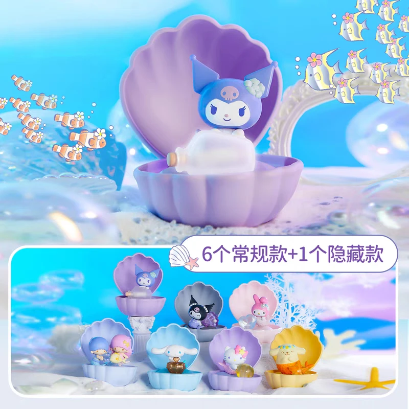 Cute Characters Mermaid Shells Kuromi PomPomPurin Hello Kitty Melody little Twin Stars Cinnamoroll Action Figure Toys Dolls Gift