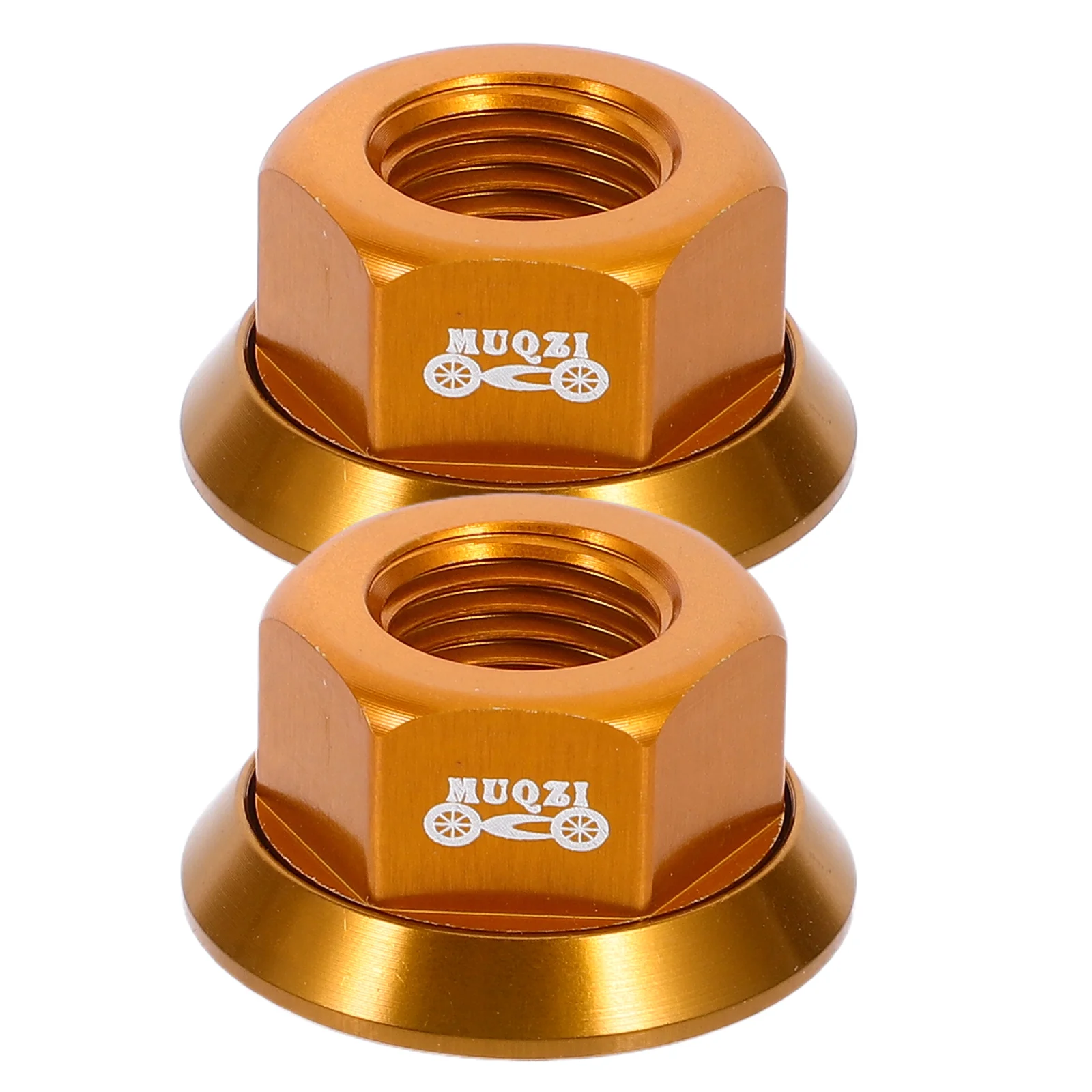 

2PCS M10 Aluminum Alloy Folding Fixed Gear Drum Nut(Golden) hub nut Hub Axle Nut Wheel Nuts