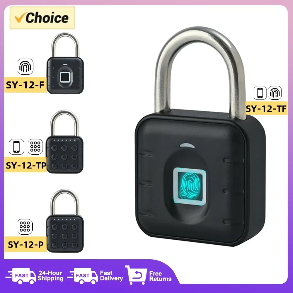 Electronic Lock Tuya Bluetooth Fingerprint Padlock Digital Luggage Lock APP Temporary Password Remotely IP67 Decompression Toys