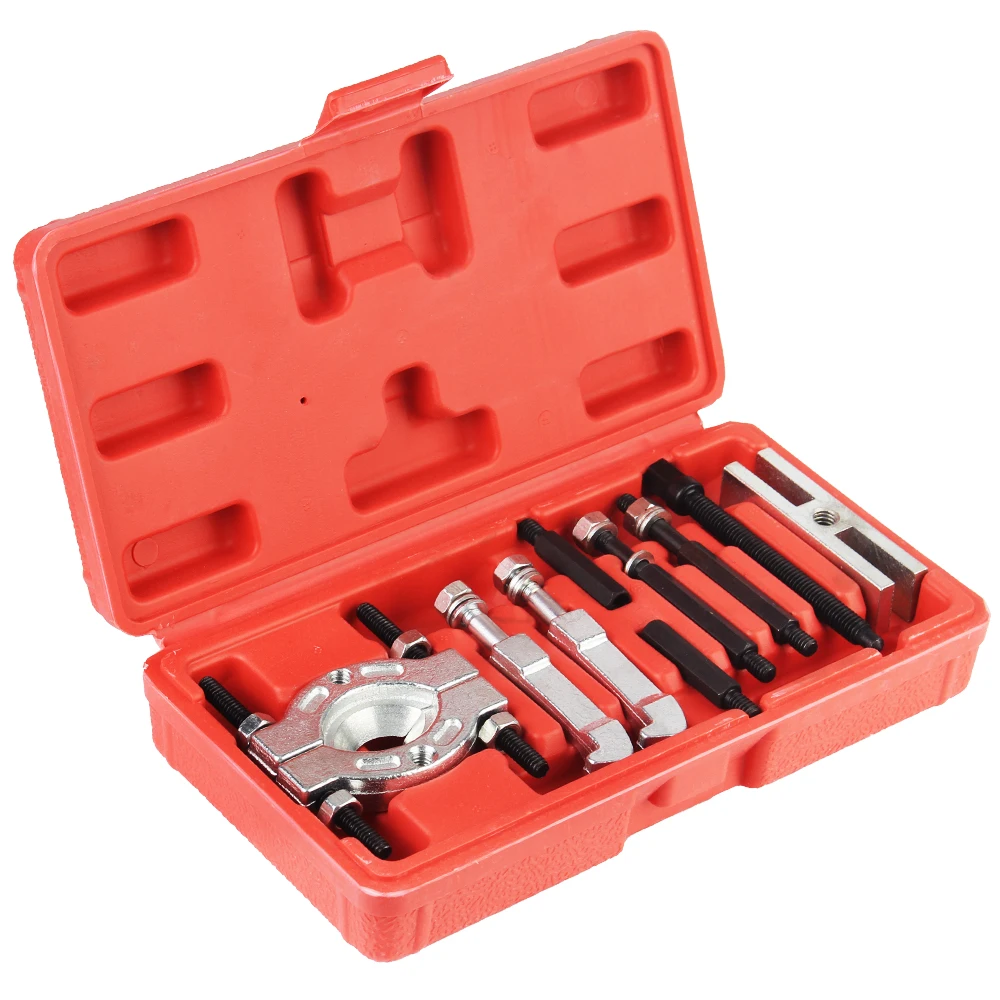Bearing Separator and Puller Set Bearing Removal Tool Set 9Pcs with Red Case Professional Bearing Separator Car Repair Tool Kit