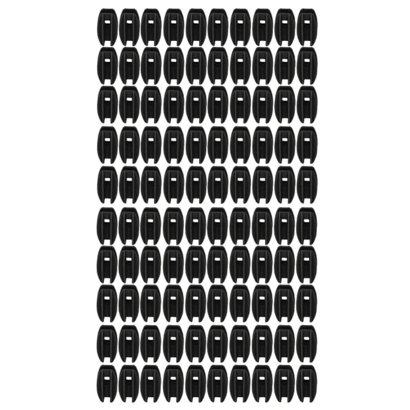 

100PCS Electric Fence Insulator Weather Resistant ABS Square Tube Post Insulator For Steel Wire Black