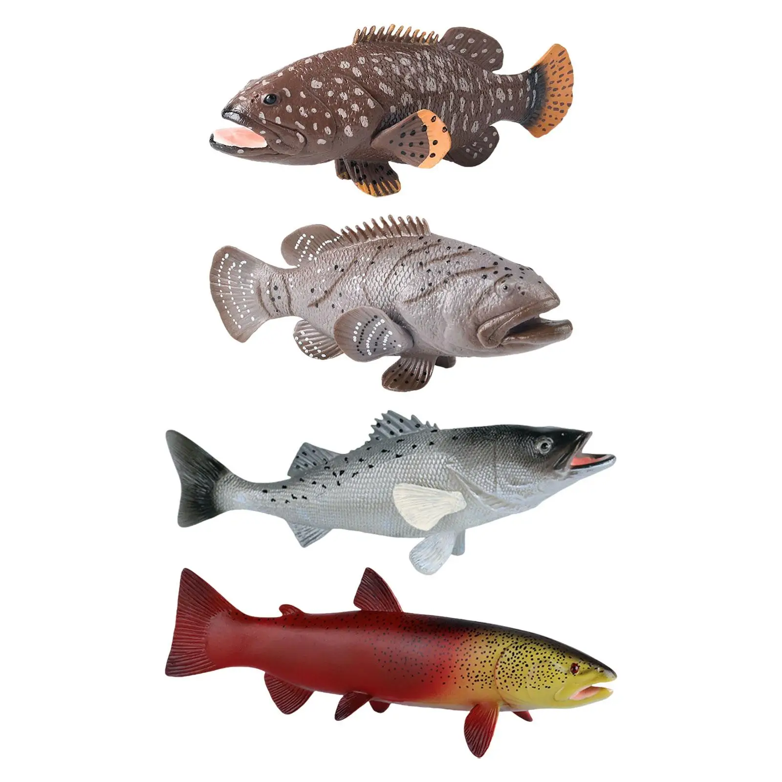 Modelo de animales marinos, juguete educativo para decoración de escritorio, figuras de juguete de trucha roja para regalo de vacaciones, recuerdos de fiesta para niños en edad preescolar