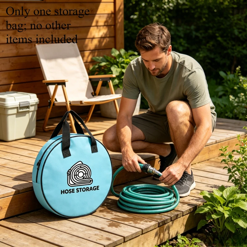 Garden Hose Storage Bag Large Capacity Portable Handheld Dustproof Bag Yard Lawn Patio Car Wash Garage Organizer