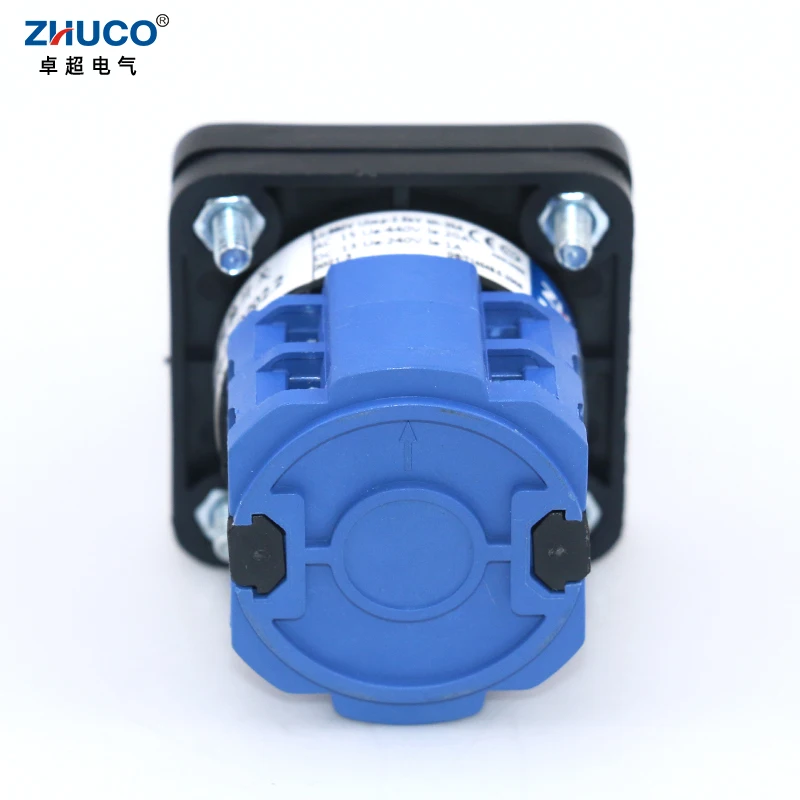 ZHUCO SZW26/LW26-20 Ith 20A Ui 660V 2 Pole 8 Screws 3 Position 64X64 48X48 mm Panel Transfer ON OFF ON Changeover Cam Switch