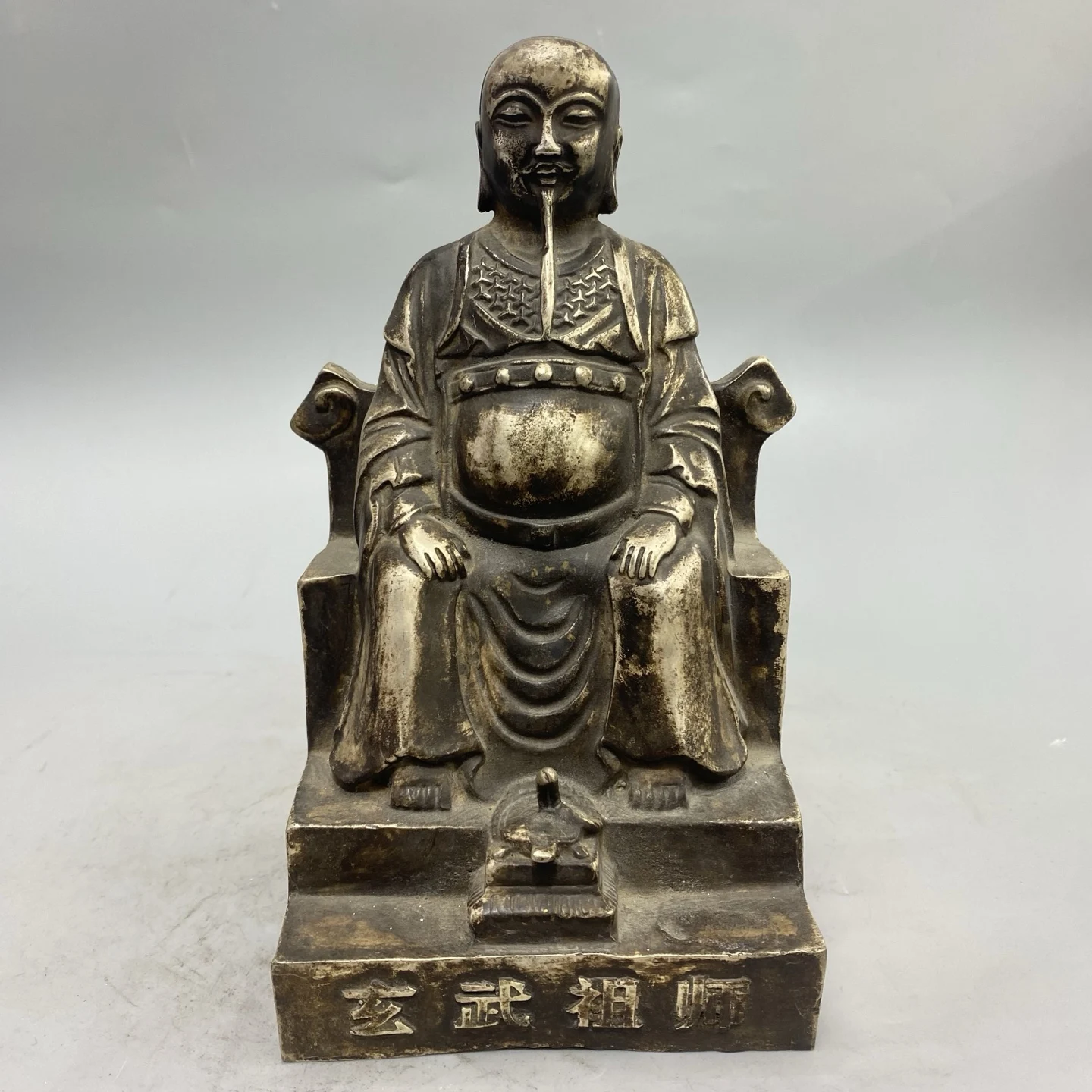 Old Bronze Gilded Silver Emperor Xuanwu Northern Emperor Ancestral Master immortal Amass wealth Worship Hall Town house
