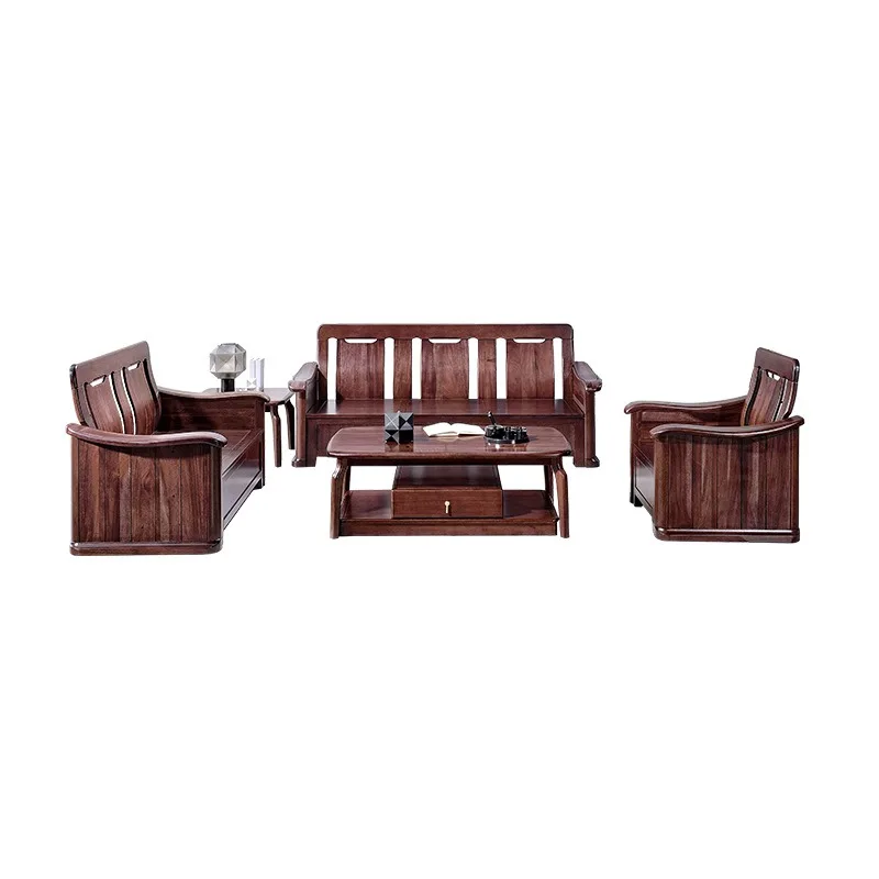 

Solid wood sofa modern living room