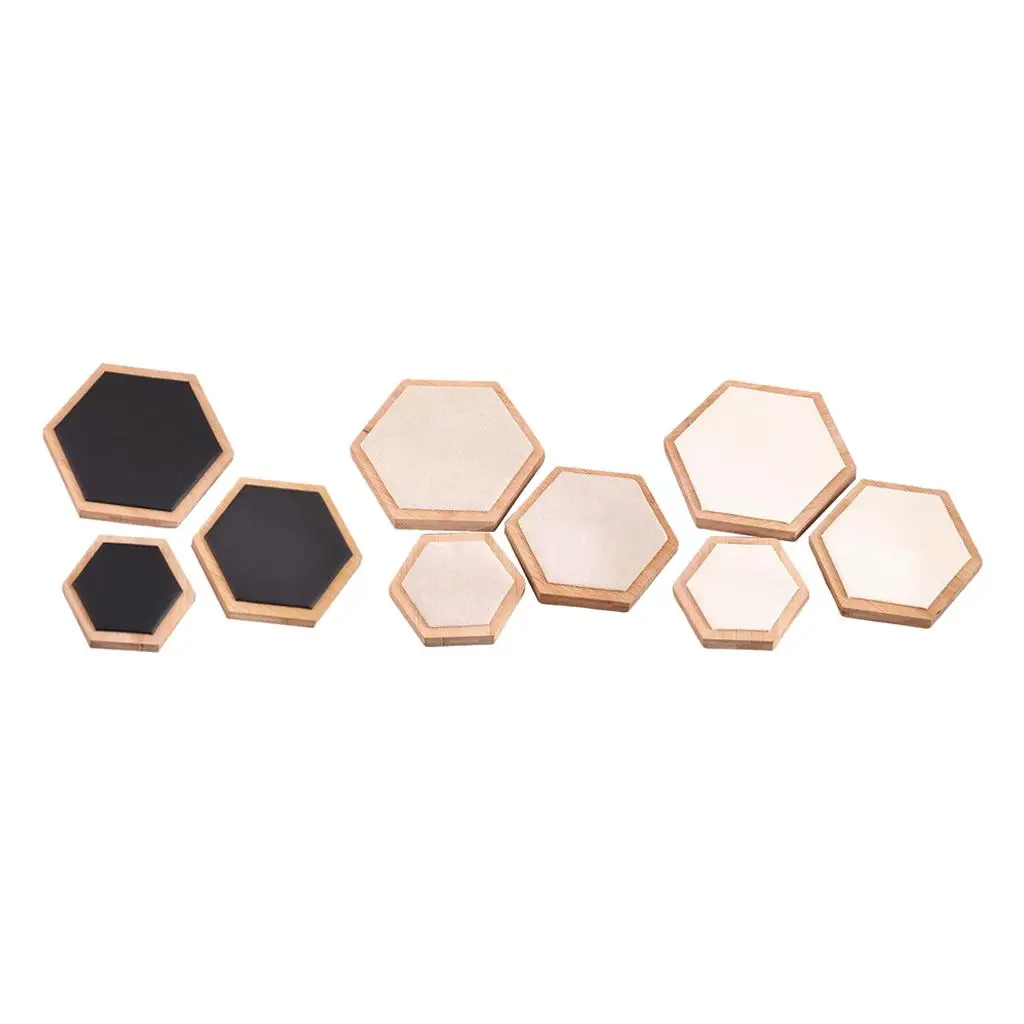

3x Wooden Display Tray for Collection Earrings Necklace Hair