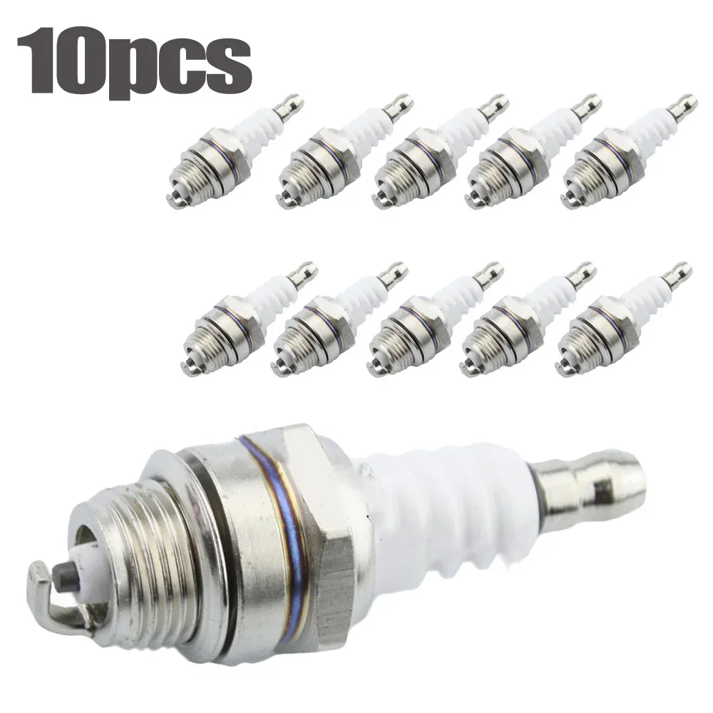 Bujía de 10 piezas para L7T, BM6A, BPMR7A, RCJ6Y, RCJ7Y, WSR5F, recortadora, soplador, motosierra, desbrozadora, Scooters de Gas, bicicletas de