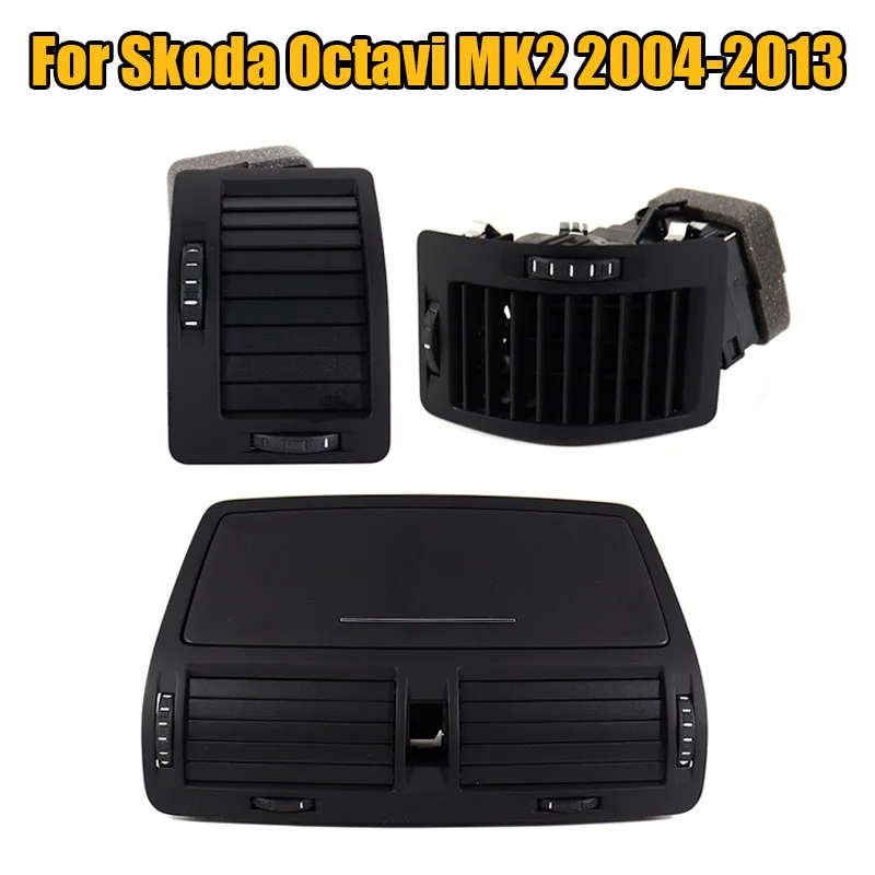 Left Right Black Air Vent Outlet Free Tool For Skoda Octavi MK2 2004-2013 1Z0819701A 1Z0819702A 1ZD 1Z0 819 701 A 702 A