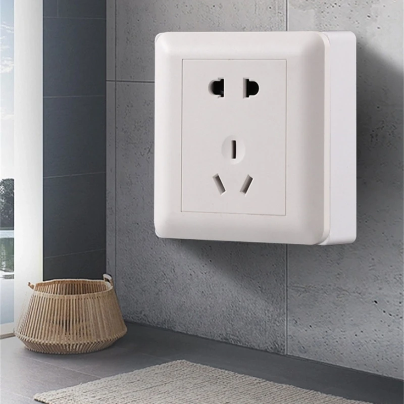 Espaciador enchufe único, caja toma corriente eléctrica, extensor caja individual con tornillos para sala estar,