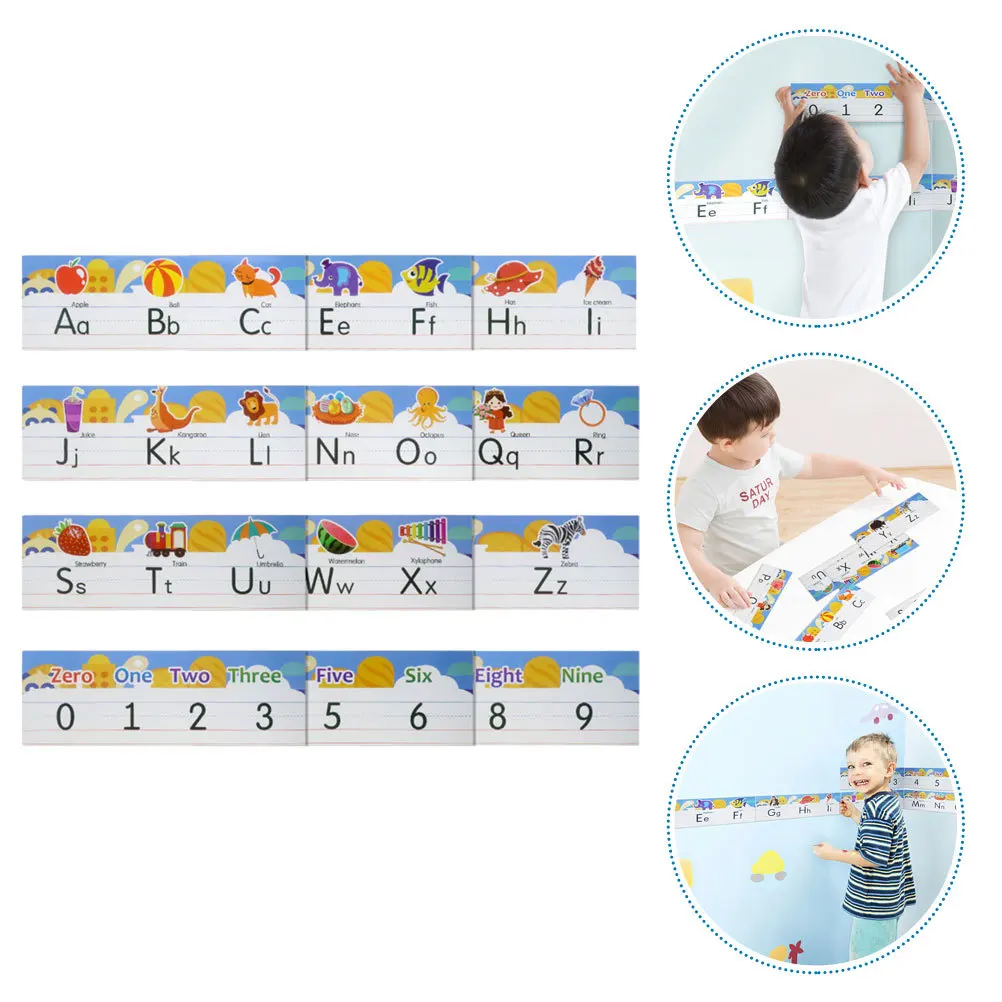 

1 set 1 Set Alphabet Number Bulletin Board 0-9 Numbers 26 English Letters Classroom Decoration Adhesive Wall Display Educational