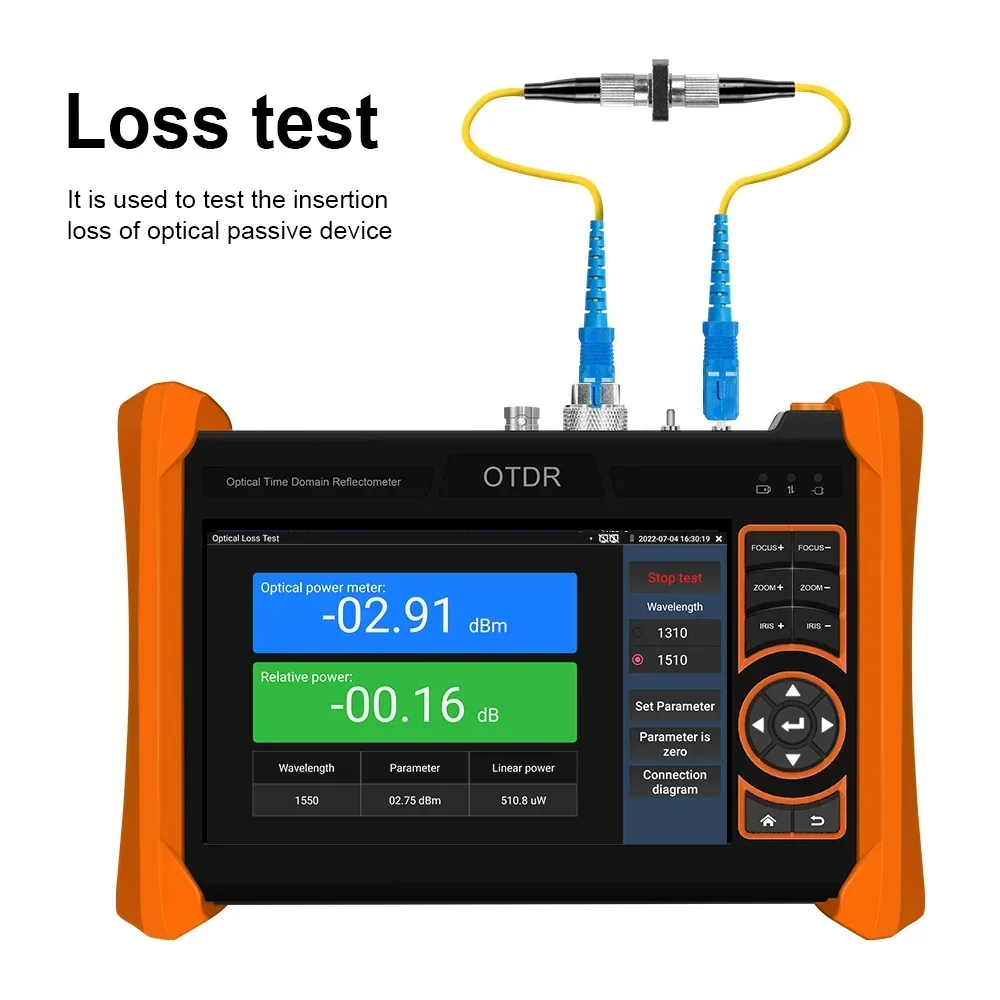 MOT-65 Multi-Function 5.4'' OTDR Fiber Optic Fiber Optic OTDR Tester Cable Tester VFL OPM OLS Dual Wavelength OTDR Fiber Tester
