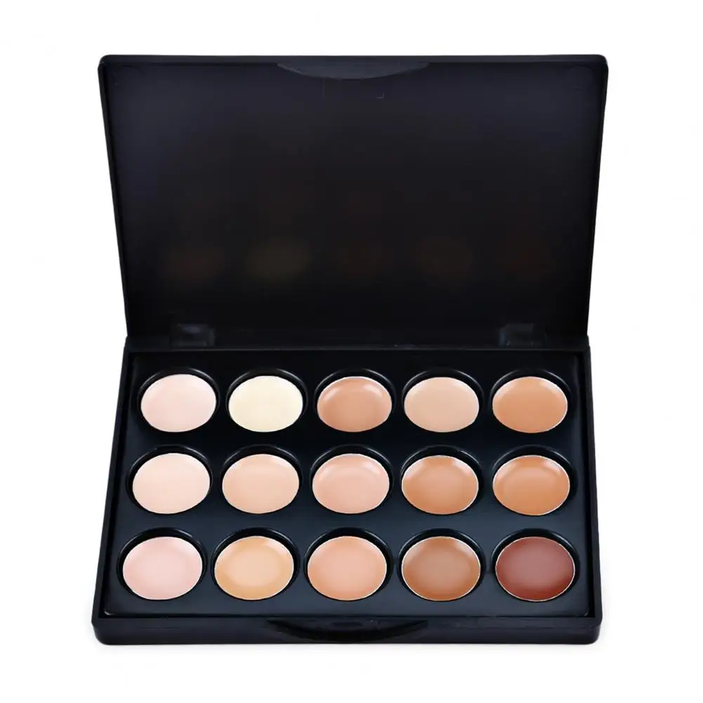 15 Colors Concealer Mild Whitening Skin Natural Contouring Waterproof Makeup Kit Cream Based Concealer Palette for Female