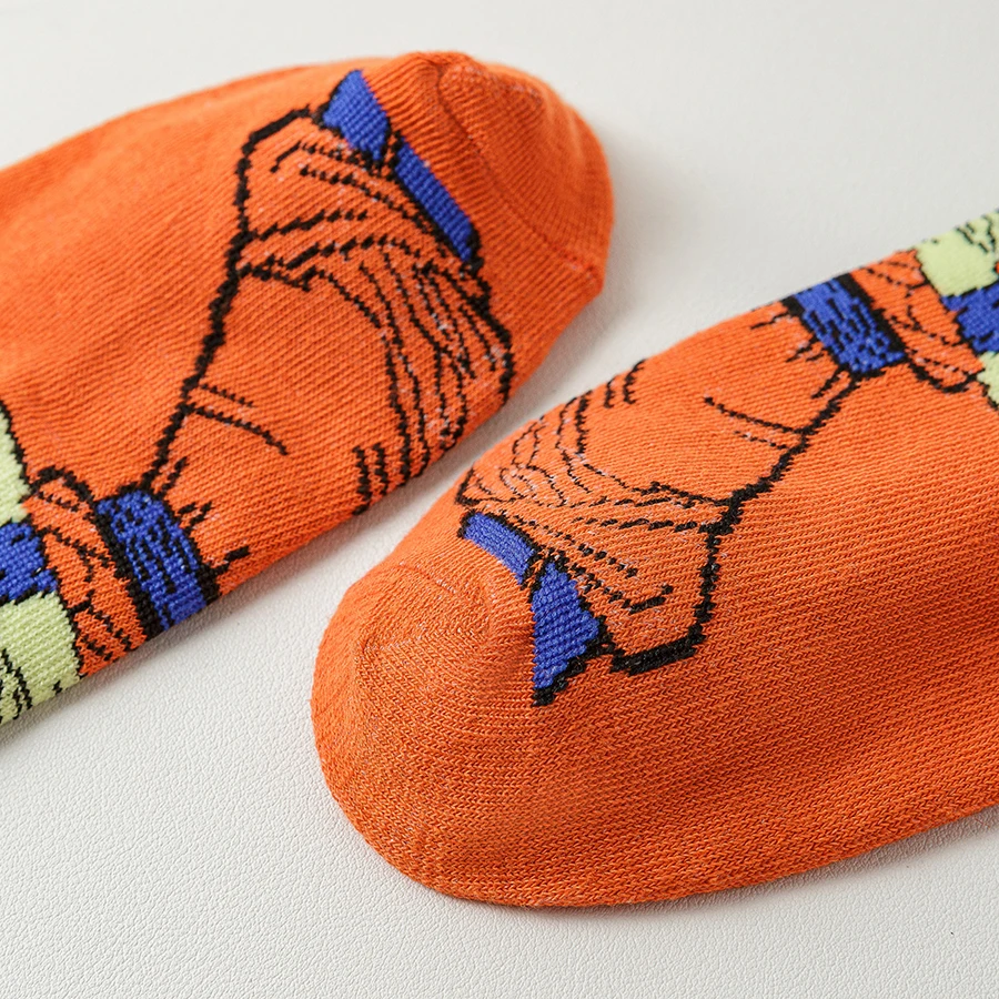 5 paires BANDAI hommes femmes Hip Hop Style de rue dessin animé chaussettes nouveauté drôle décontracté bateau court chaussettes invisibles