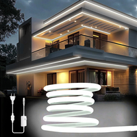220V Dimmer Switch COB LED Neon Strip EU Power Kit Light Flexible 288LEDs Milky Tube Lamp 3000k 4000k 6000k RA90 Linear Lighting