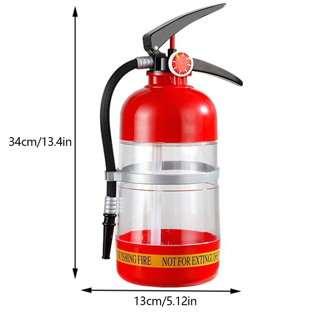 1.5L Beer Water Container Large Capacity Fire Extinguisher Shape Beverage Dispenser Acrylic for Wine Spirits Beer Liquor Drinks