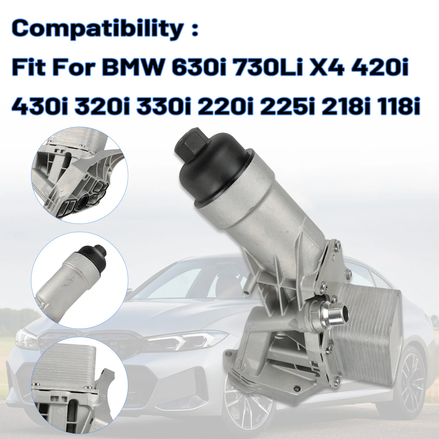 

Engine Oil Filter Housing 11428586673 11428596283 for BMW 630i 730Li 420i 430i 320i 330i 220i 225i 218i 118i X4
