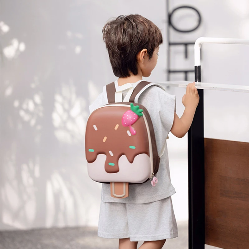 Cute Cartoon Kids Backpack Ice-cream Shape Baby Bag Kindergarten School Bag Boys Girls Toddler Backpack Children Accessories