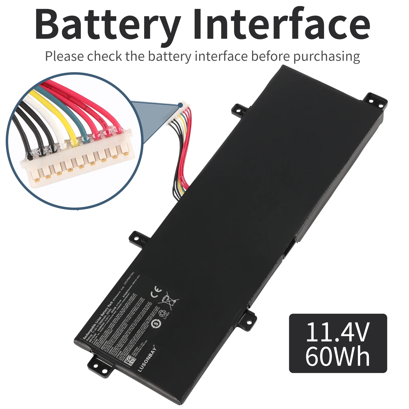LUNSOBAY G15G Laptop Battery for ThundeRobot 911 Targa T6a T6d T6c T6b T5TB For GIGABYTE SabrePro 15-W8 For MACHENIKE F117-S