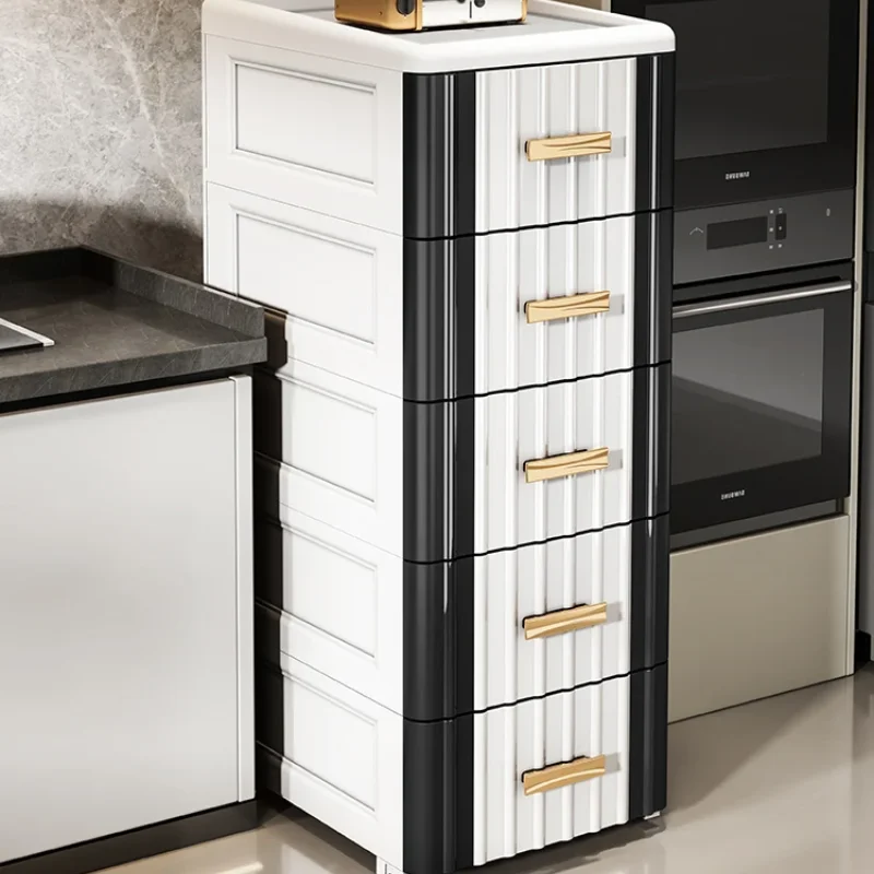 Light Luxury Bedside Cabinet Modern Small Storage For Rental Rooms Bedroom Plastic Organizer Stylish And Practical