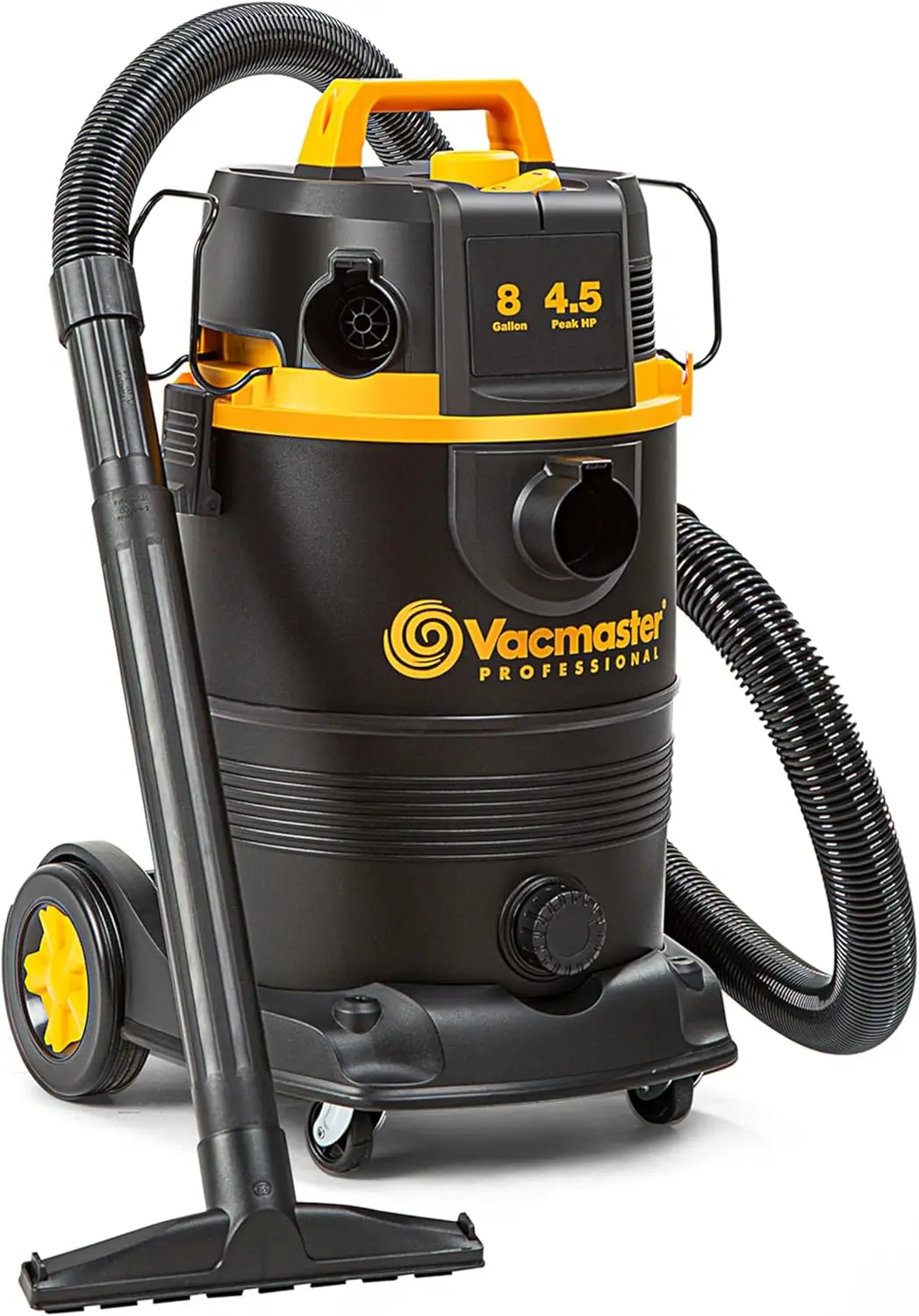 

8 Gallon Wet/Dry Vacuum with Self-Cleaning Filter, 4.5 HP, Black - Powerful and Efficient for Home Use