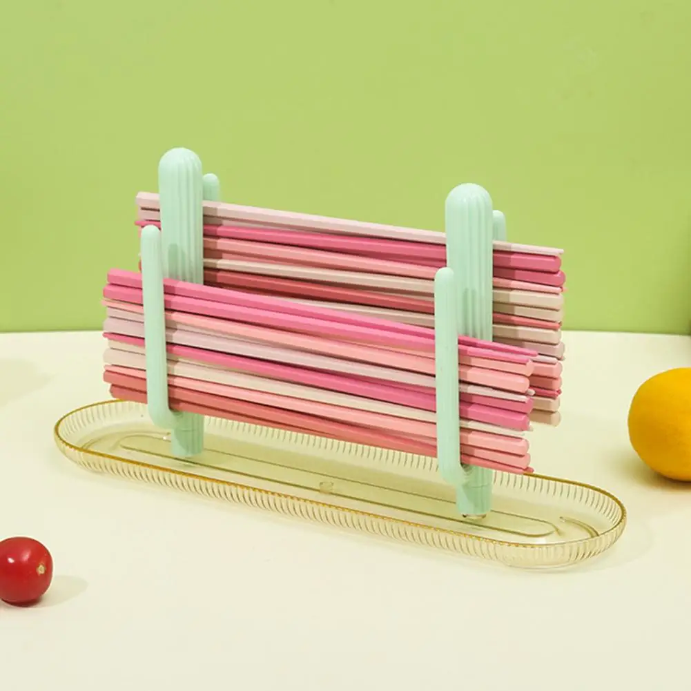 Easy to Clean Chopstick Holder Cactus Chopstick Storage Rack Multi-functional Organizer for Home Restaurant Kitchen for Various