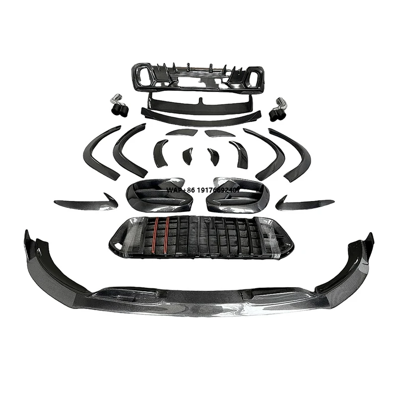 For GLE63 GLE53 SUV Coupe Upgrade to BBS Carbon Fiber Bodykit Diffuser Spoiler Spliter