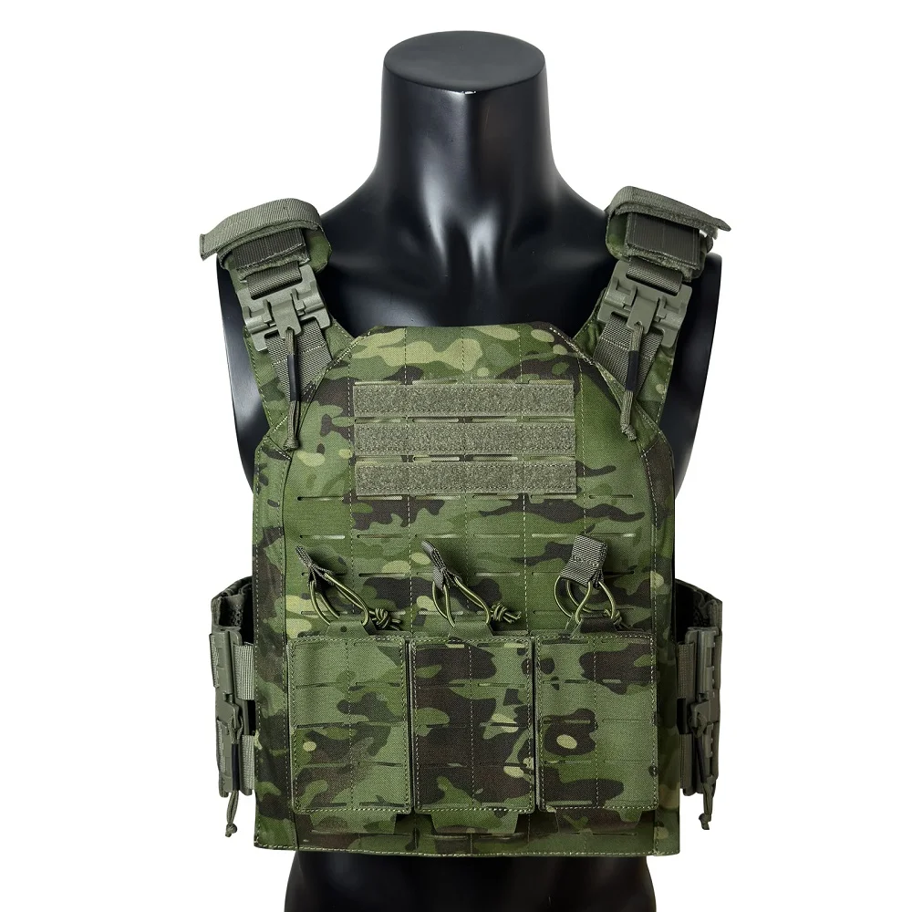 1000D Nylon tactical vest suit laser cutting modular quick  release  vest with triple pouch