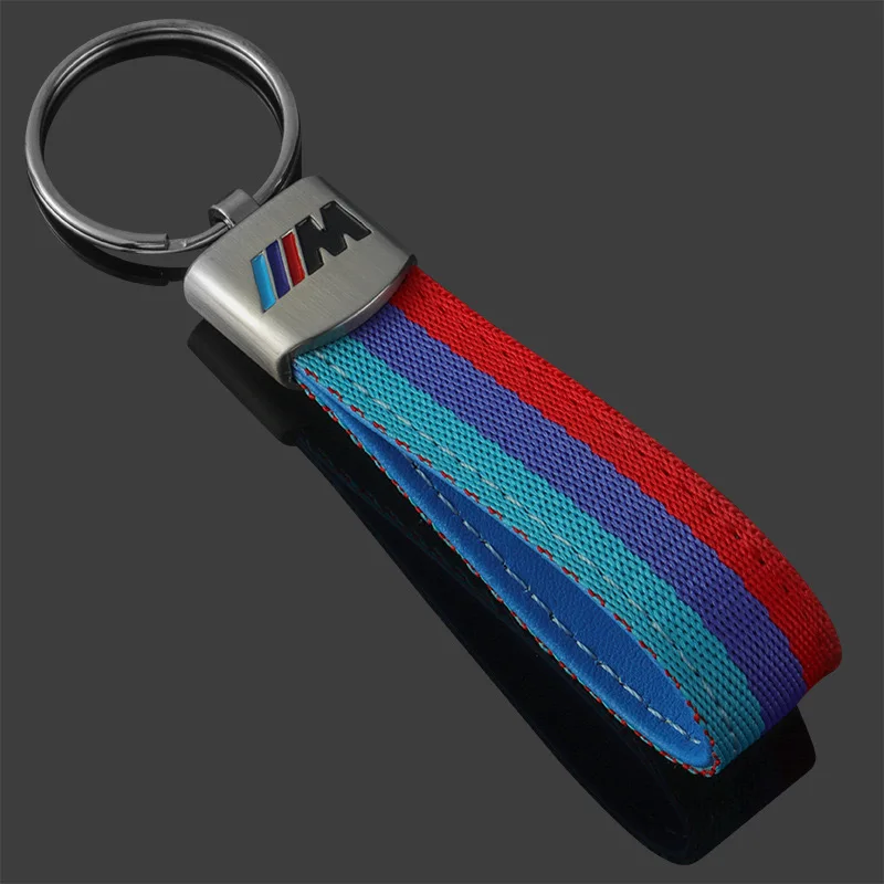 Leather Car Keychain Key Chain Rings 3D Metal Keyring For BMW M Performance E46 E90 E60 F10 F30 E39 E36 F20 E87 G30 E92 E91 X5