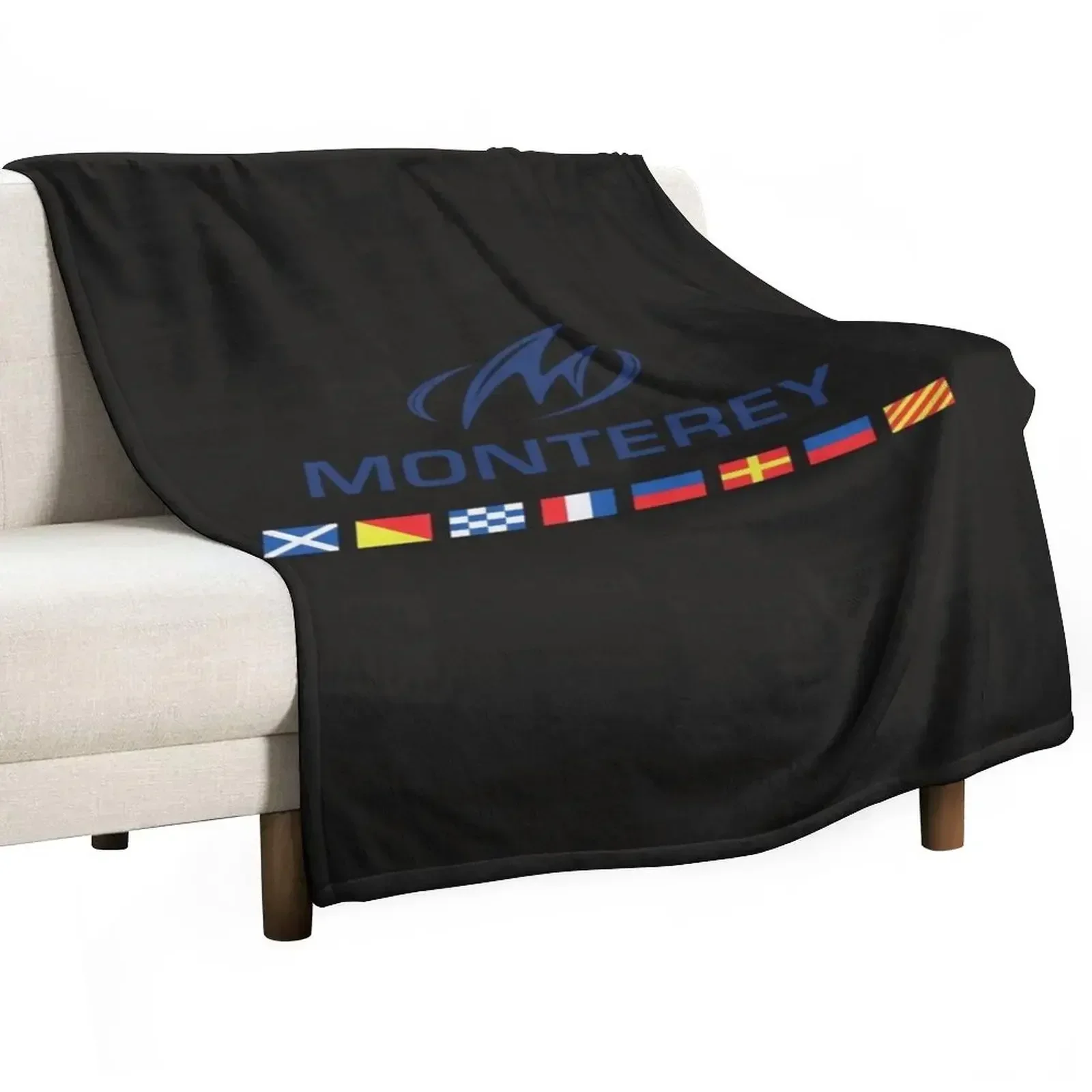 Vintage Short Sleeve Monterey Boats Blue Logo Throw Blanket Luxury Soft Beds For Decorative Sofa Nap Blankets