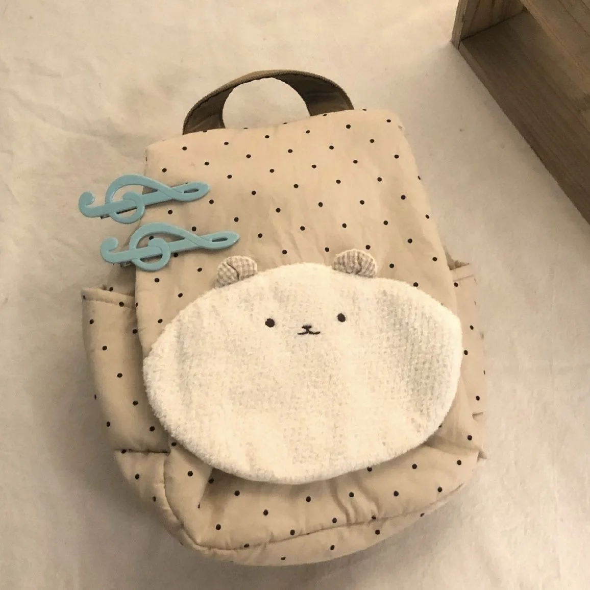 

Корейская женская сумка Bapa с принтом медведя и в горошек, большая вместительная сумка для студентов, универсальная сумка для книг из нейлонового материала