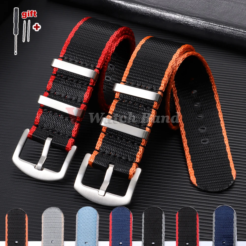 Hochdichtes Nylon-Uhrenarmband für Omega 20 mm 22 mm Armband, Ersatz für Seiko Military Casual-Uhrenarmband