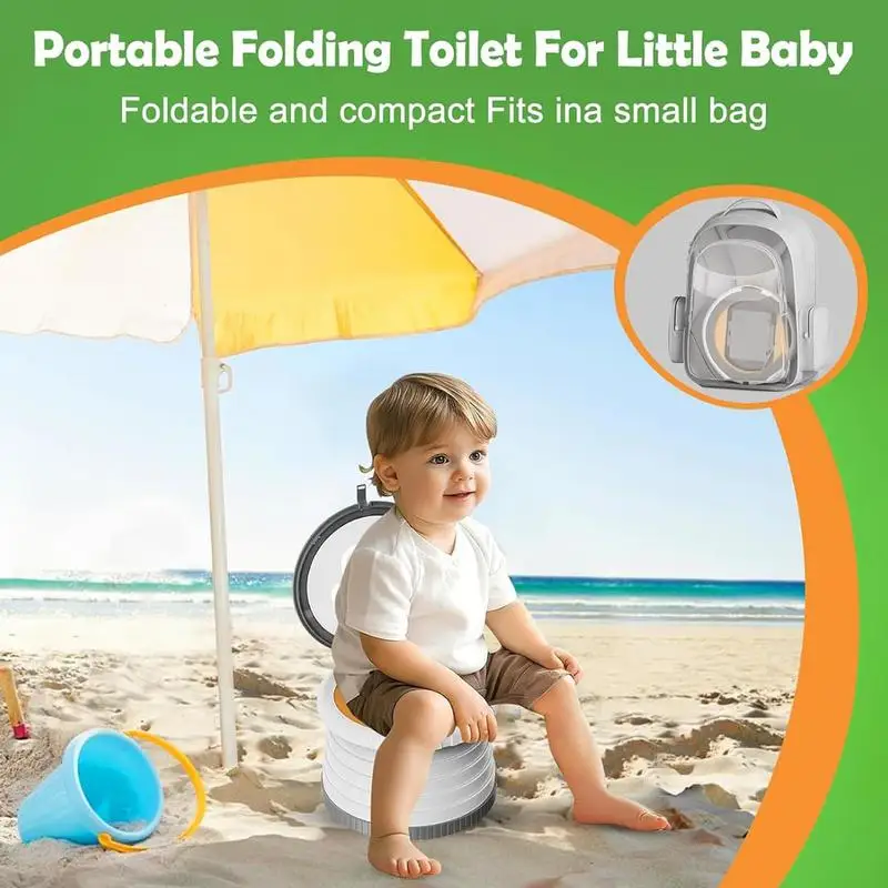 Travel Potty For Toddler Foldable Travel Potty Lightweight 176lbs Capacity Portable Travel Mobile Potty With Travel Bags For