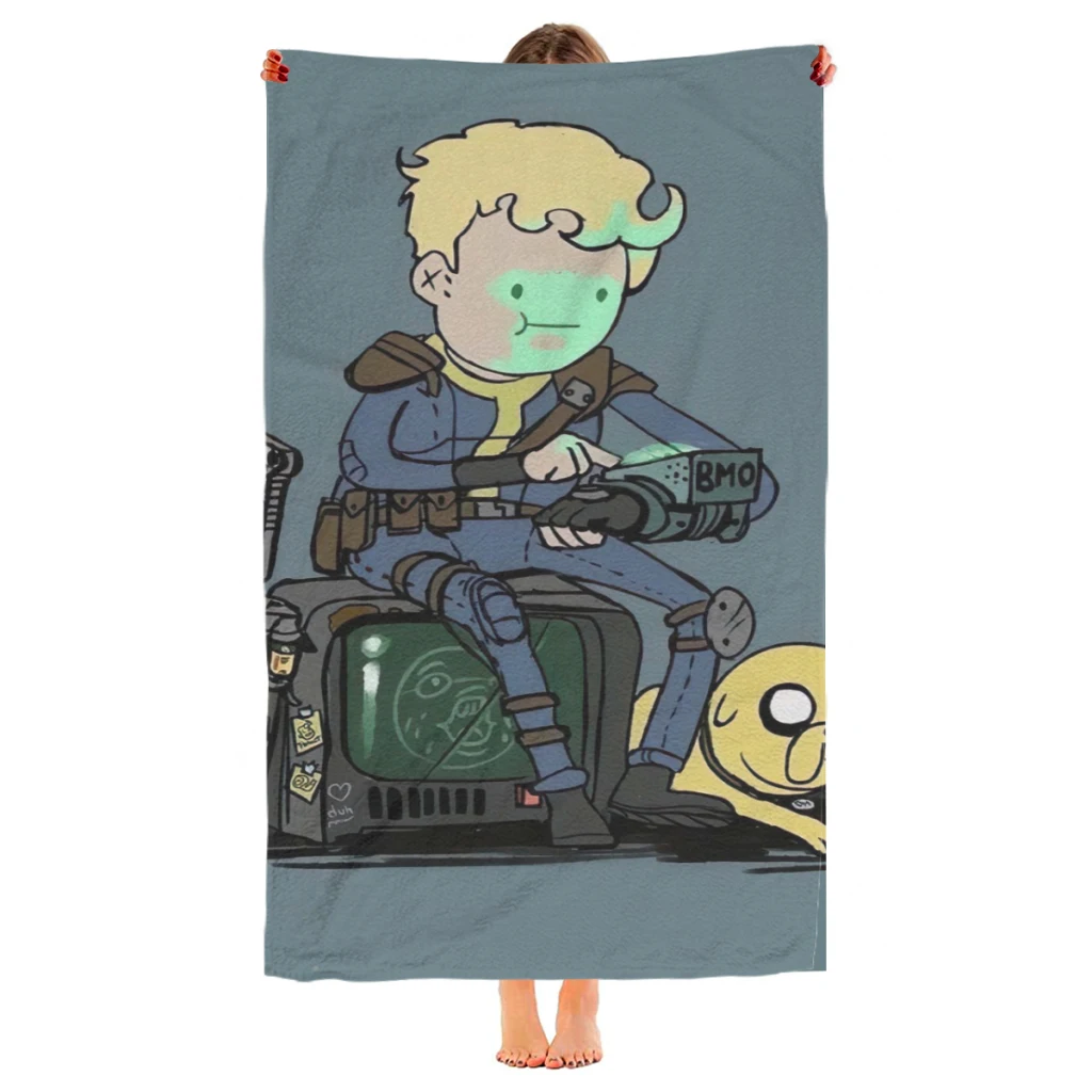 F-Fallout S-Shelter Beach Towel  Poncho Bathing Towels Cover-ups Quick Dry Sand Free Yoga Spa Gym Pool