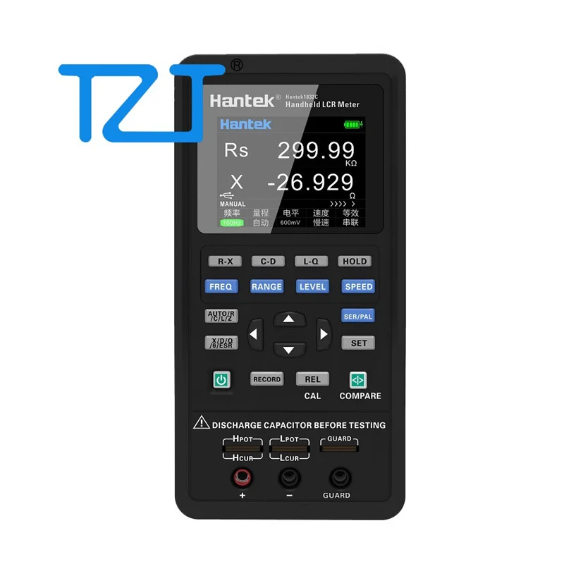 TZT Hantek 1832C/1833C Portable Handheld LCR Meter 2.8-inch TFT LCD HD Display for Inductance Capacitance Resistance Testing